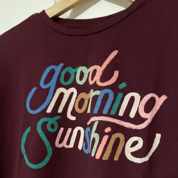 Gymboree long sleeve T shirt burgundy plum size large 10-12 - Picture 2 of 7